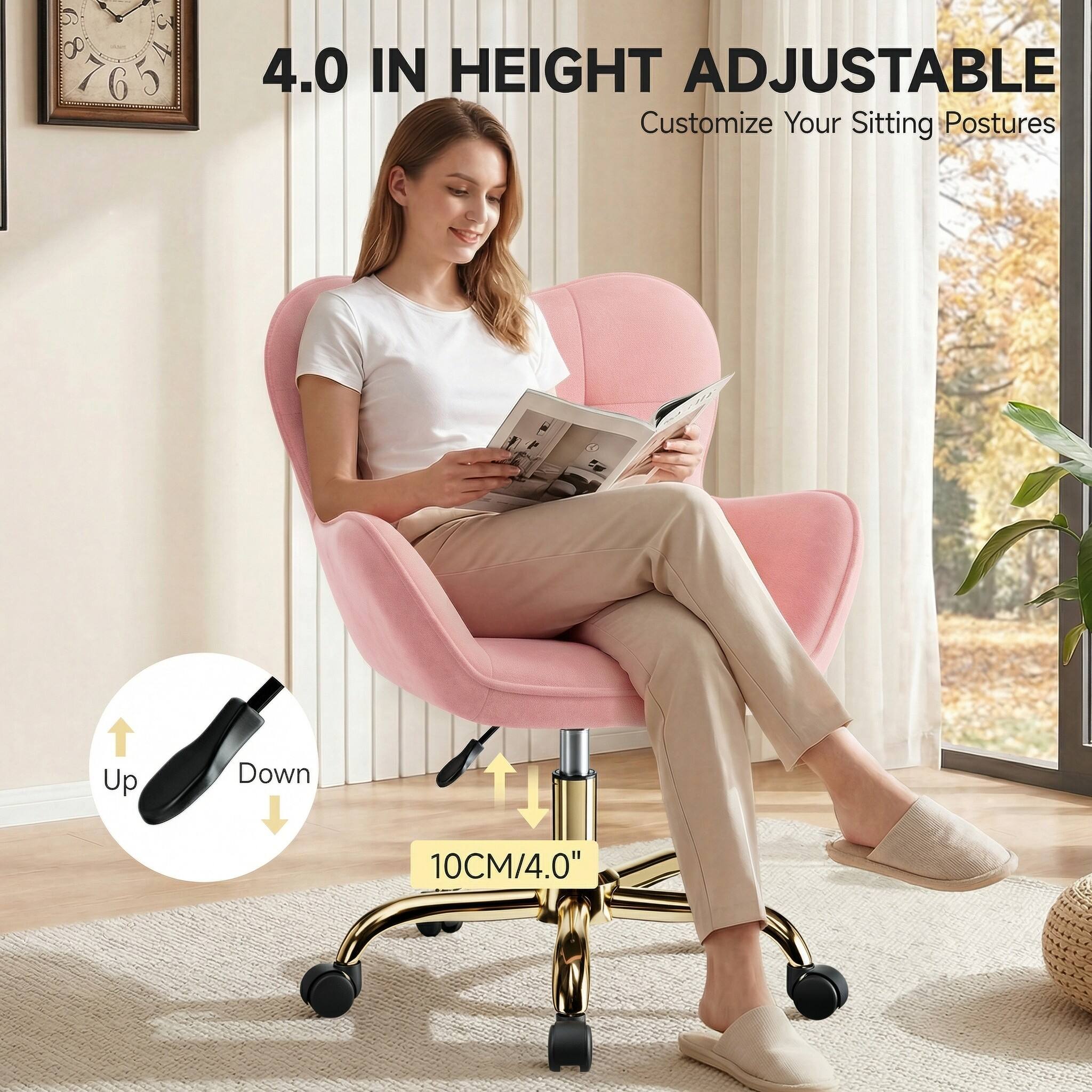 4.0 IN HEIGHT ADJUSTABLE  
Customize Your Sitting Postures  
Up Down  
10CM/4.0"