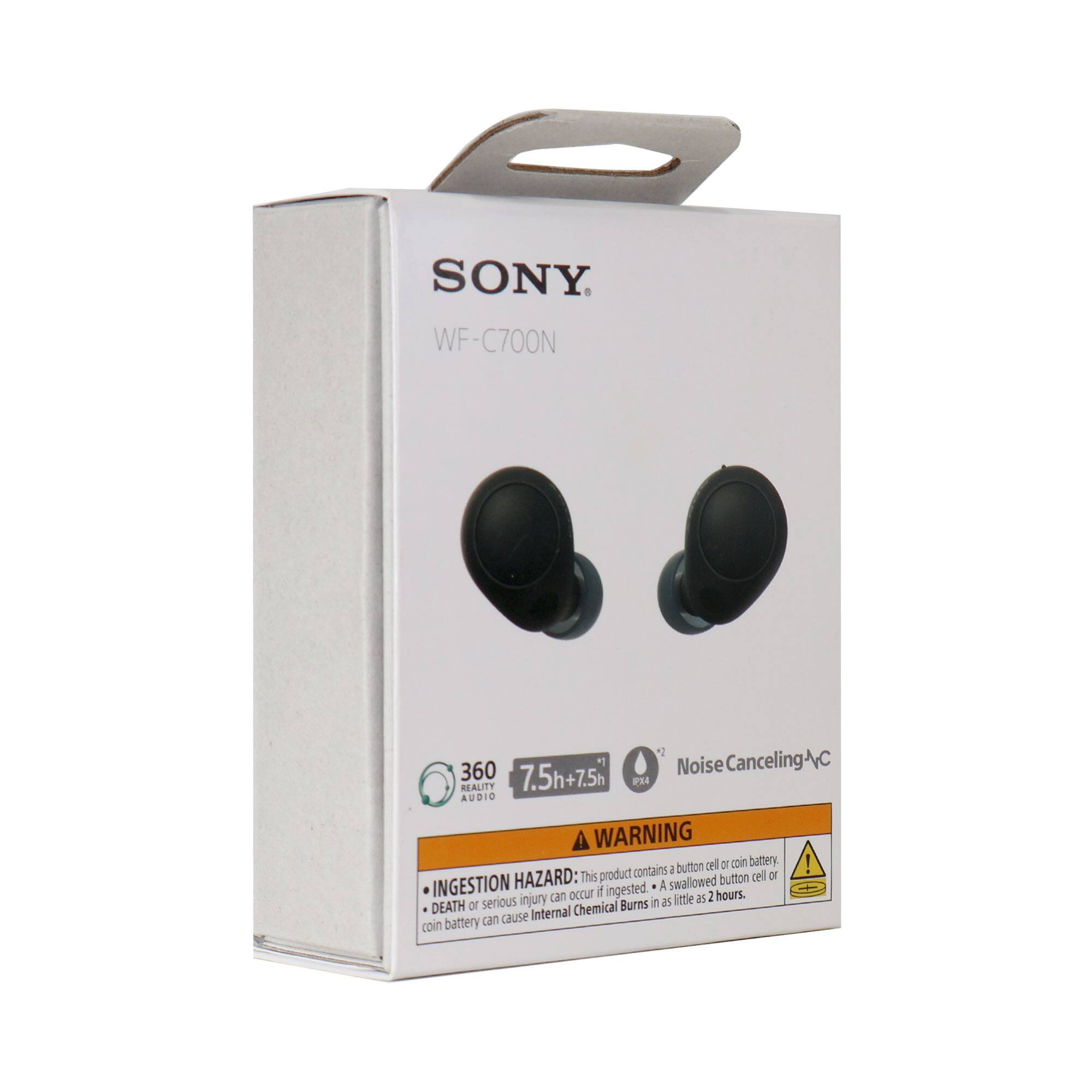 SONY WF-C700N  
Noise Canceling NC  
360 Reality Audio  
7.5h+7.5h  

WARNING: This product contains a button cell or coin battery.  
INGESTION HAZARD: This product contains a button cell or coin battery. If ingested, it can cause serious injury or death. Internal chemical burns can occur in as little as 2 hours.