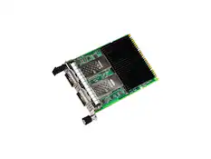 Front. Intel - Intel E810-CQDA2 100G OCP 3.0 2-Port PCIe 4.0 x16 Optical Network Adapter - black.