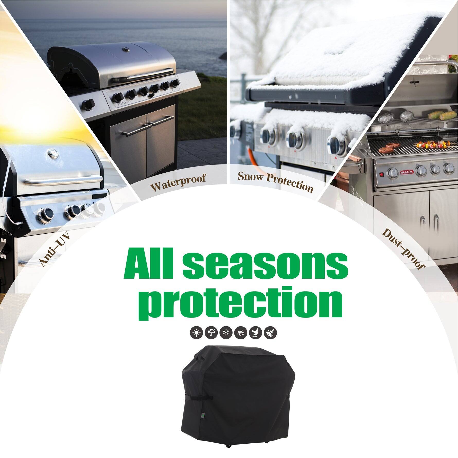 All seasons protection

- Waterproof
- Snow Protection
- Anti-UV
- Dust-proof