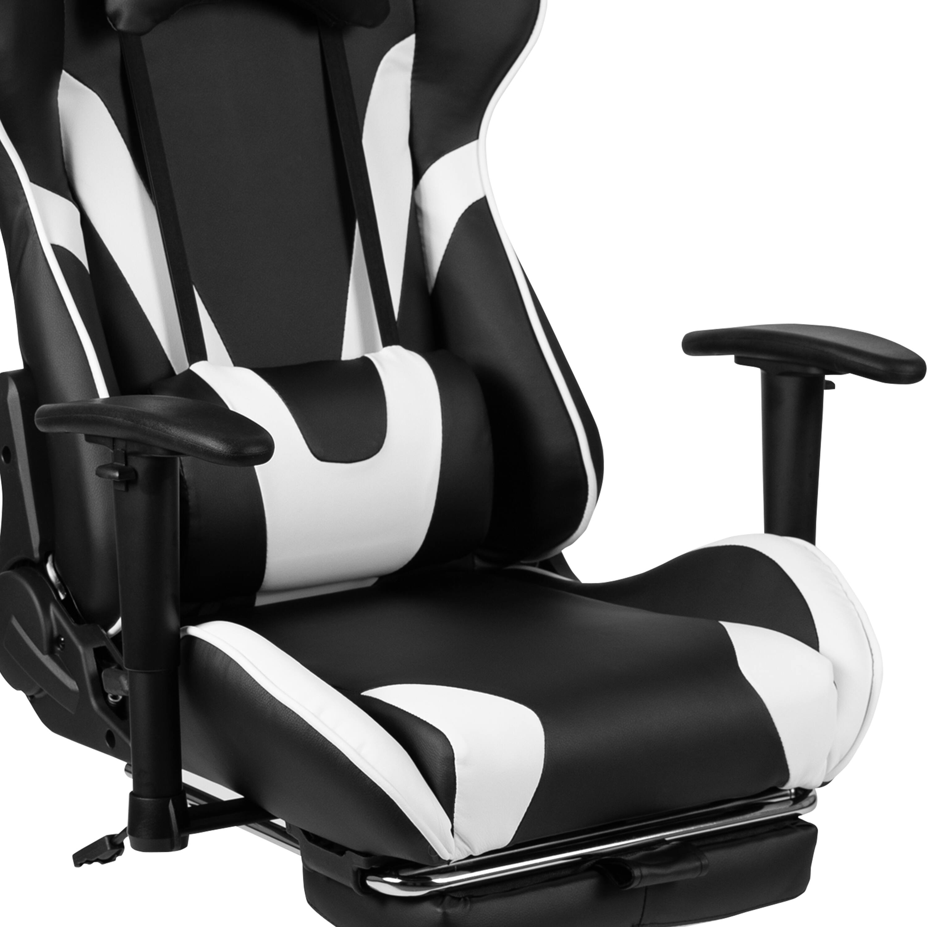 Alt View 7. Emma + Oliver - Desk Bundle-Gaming Desk, Cup Holder, Headphone Hook and Reclining Chair - Black.