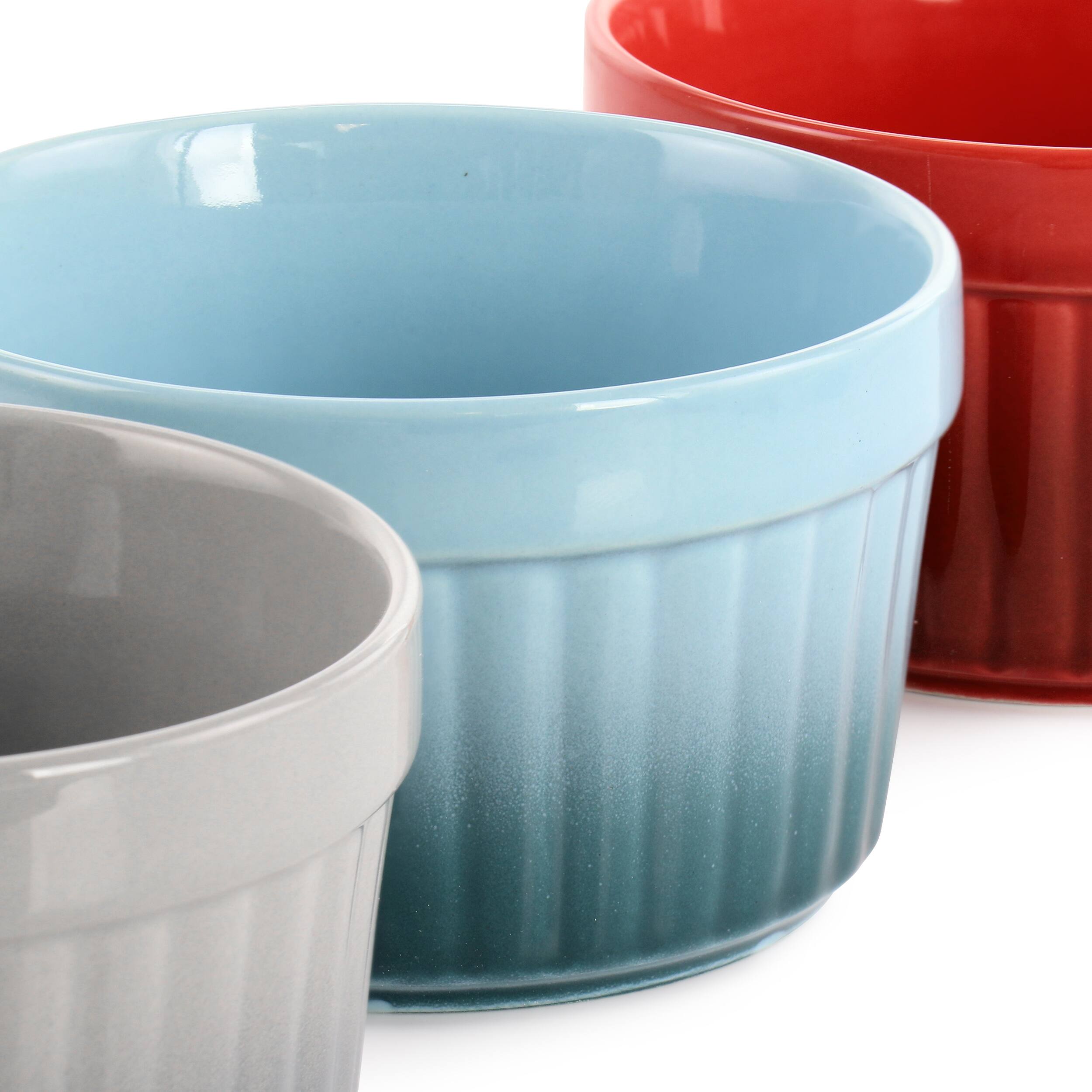 Alt View 4. Crockpot - Crockpot Thornburg 6 Piece 12 Ounce Round Stoneware Ramekin Set in Assorted Colors.