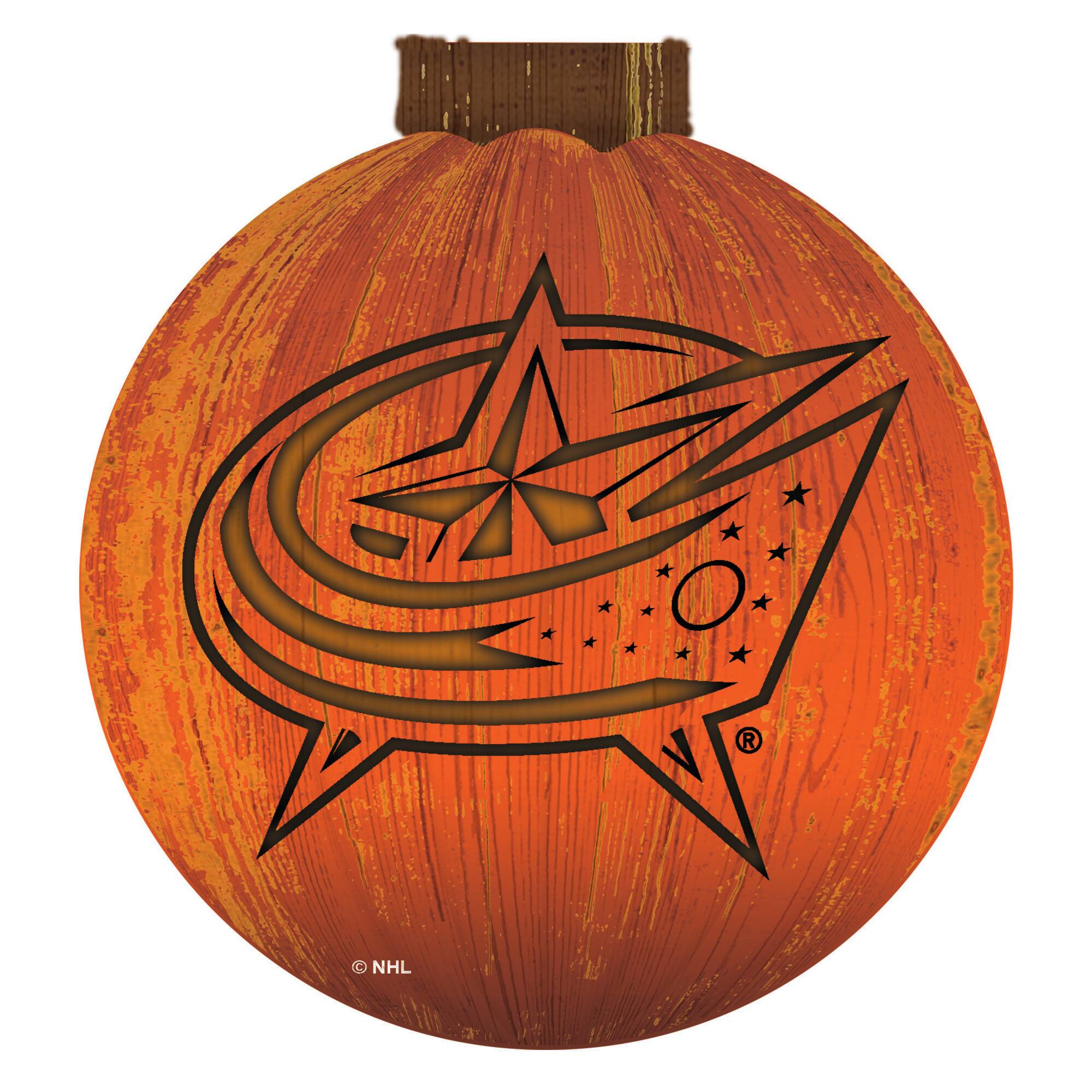 Fan Creations - Columbus Blue Jackets 12'' Pumpkin Sign - Orange