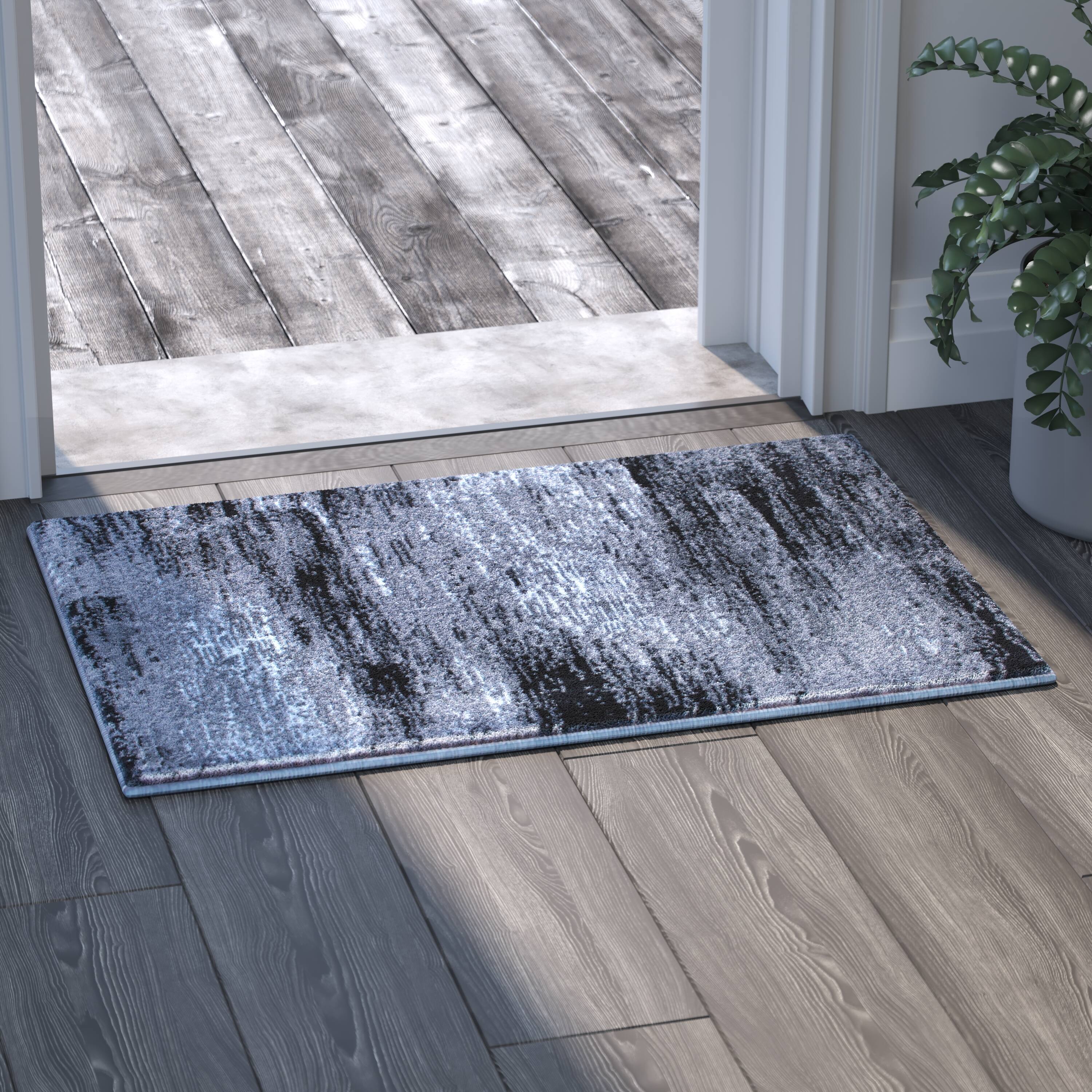Alt View 2. Emma + Oliver - Oakland Ultra Soft Shaded Look Olefin Accent Rug with Natural Jute Backing - Grey.