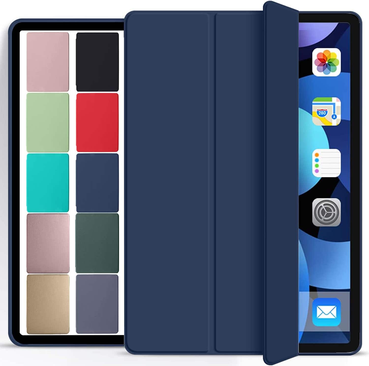 "DuraSafe Cases - iPad 9.7"" 6th/5th Gen 2018/2017 Protective Silicone-Back Cover with Auto Sleep/Wake A1474 A1475 A1476 A1566 A1567 A1822 - Navy Blue" price history on PriceWatchPro