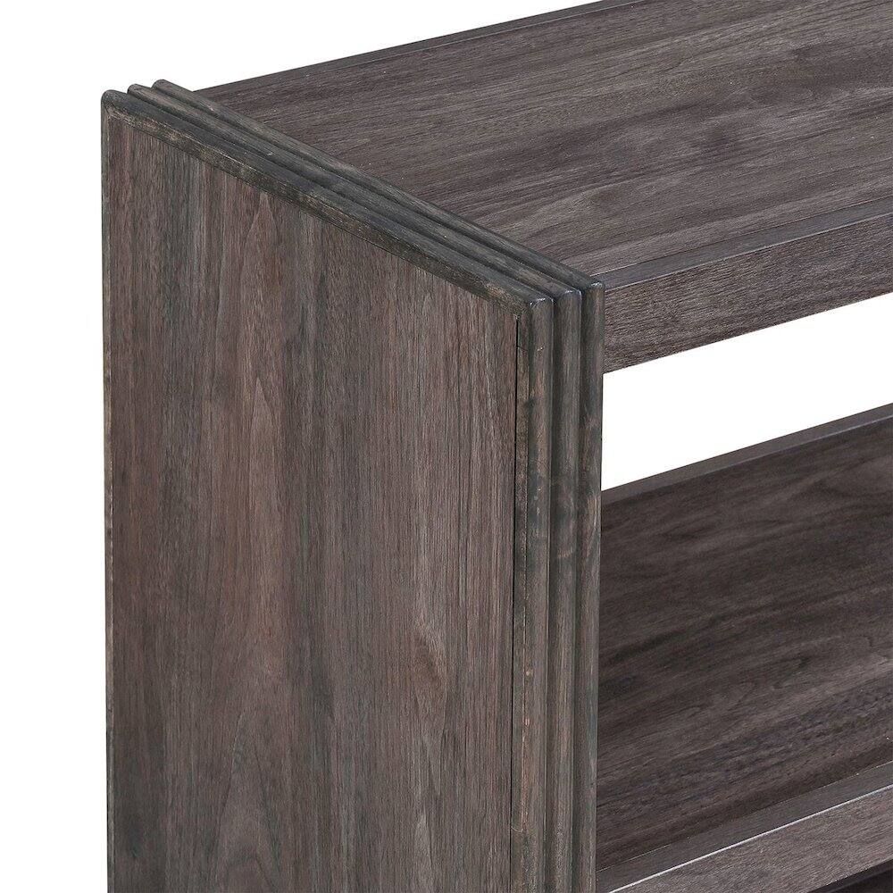 Alt View 1. Liberty Furniture Industries - Modern Edge Sofa Table for Living Room Storage Display - Caffe Brown - Caffe.