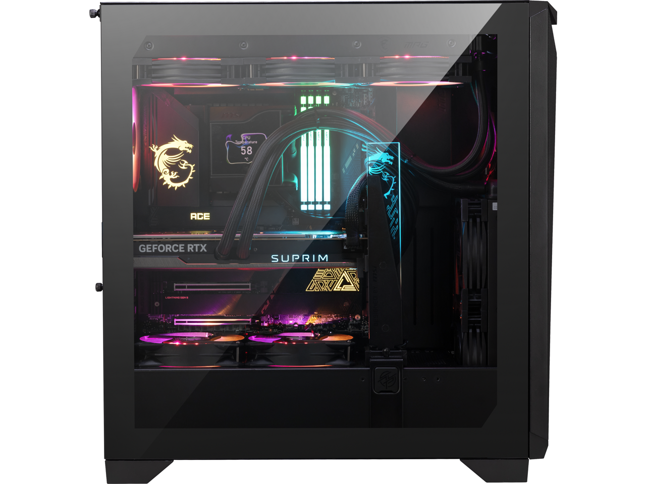 TOG ACE GEFORCE RTX PU! S oarature o. 58 T I I I SUPRIM - i d d