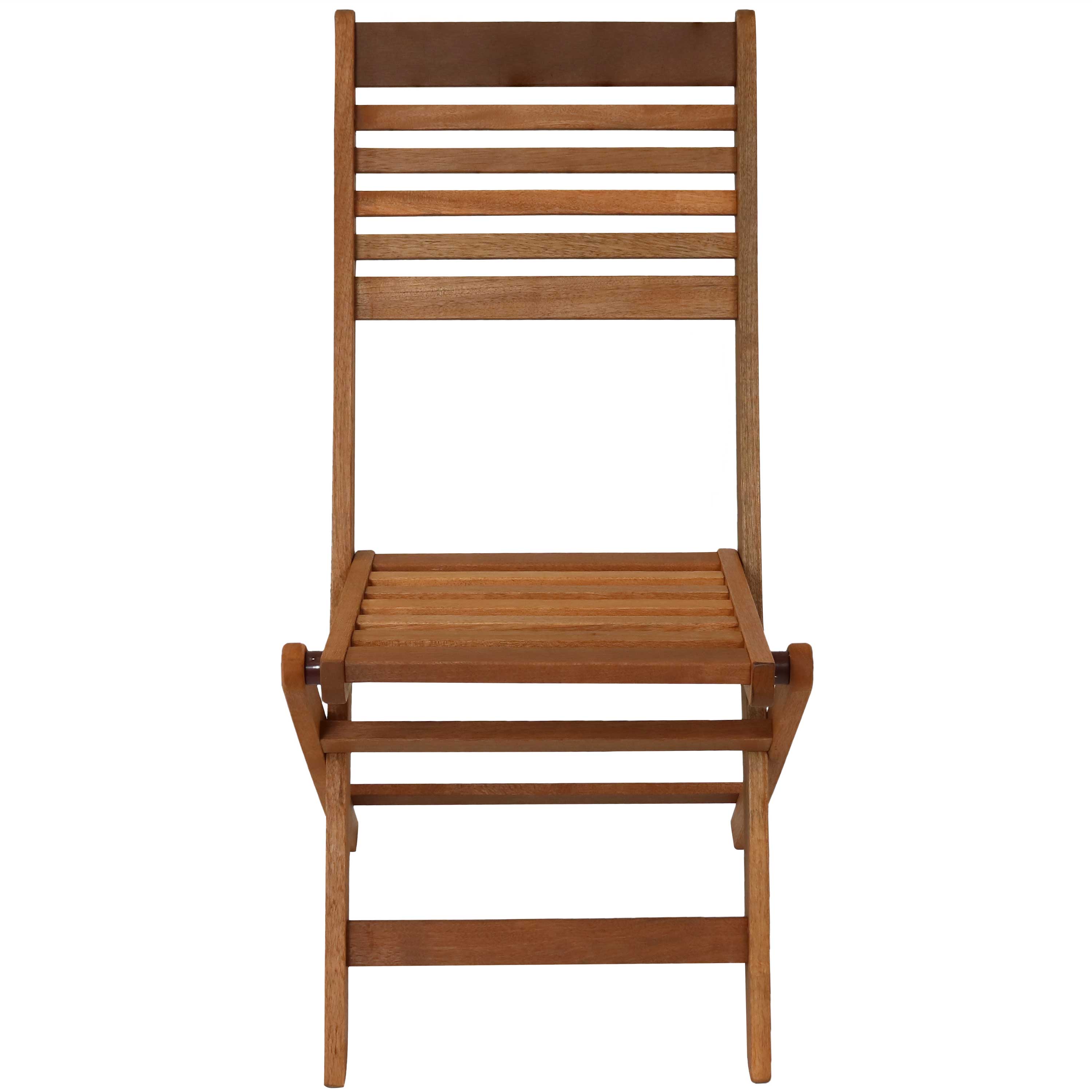 Alt View 9. Sunnydaze - Meranti Wood Folding Patio Dining Chair - Set of 2 - Brown.