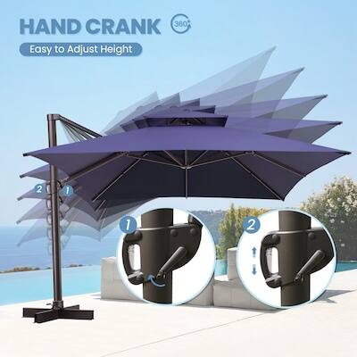 HAND CRANK 360 Easy to Adjust Height