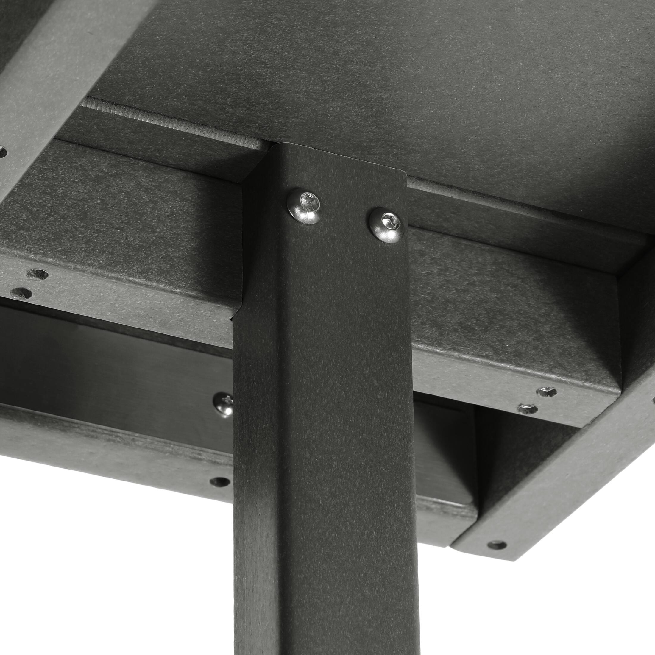 Alt View 6. WestinTrends - WestinTrends Ashore Outdoor HDPE 36" Square Patio Dining Table with Umbrella Hole - Gray.