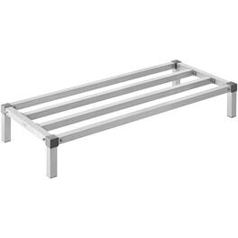 VEVOR - Aluminum Dunnage Rack, 48” x 20” Commercial Food Floor Rack, 8” Off the Floor, 1000 lbs Capacity All-Welded - metallic color