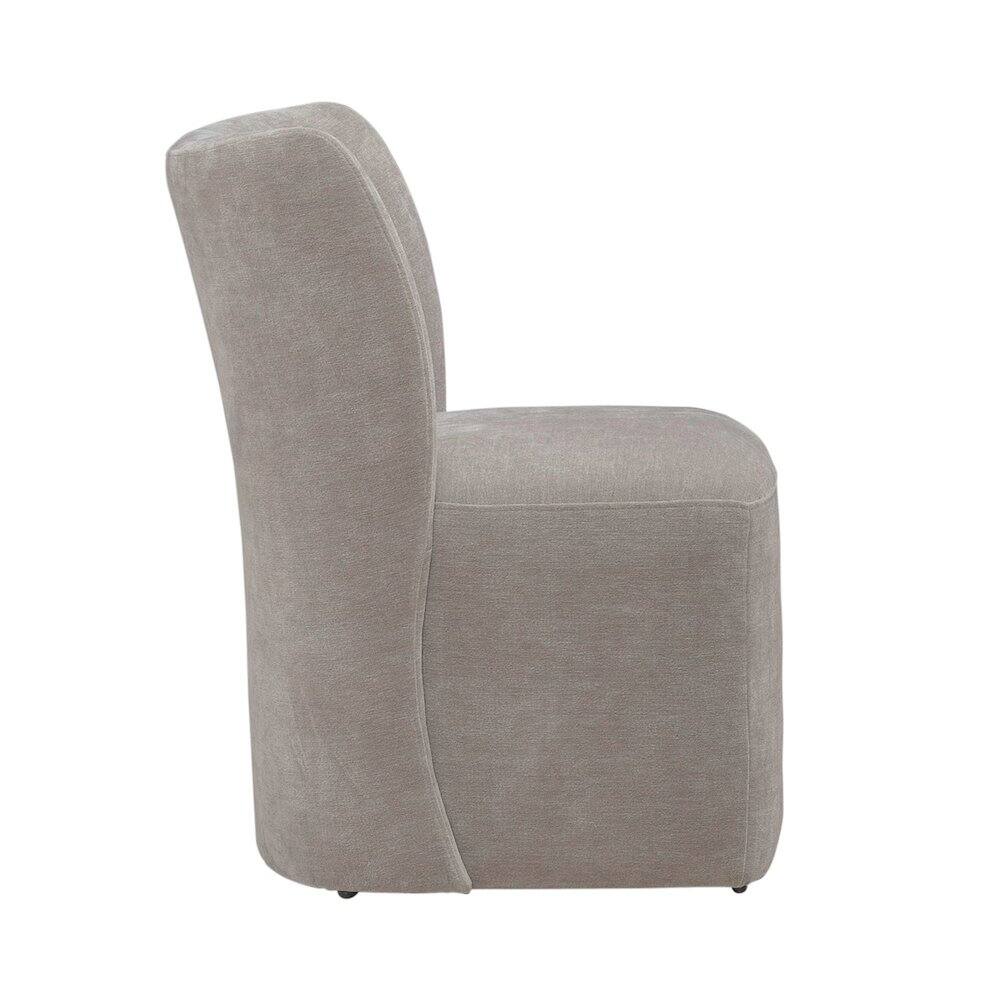 Alt View 2. Liberty Furniture Industries - Accent Dining Chair with Castors - Rounded Back - Truffle Upholstry - Brown.