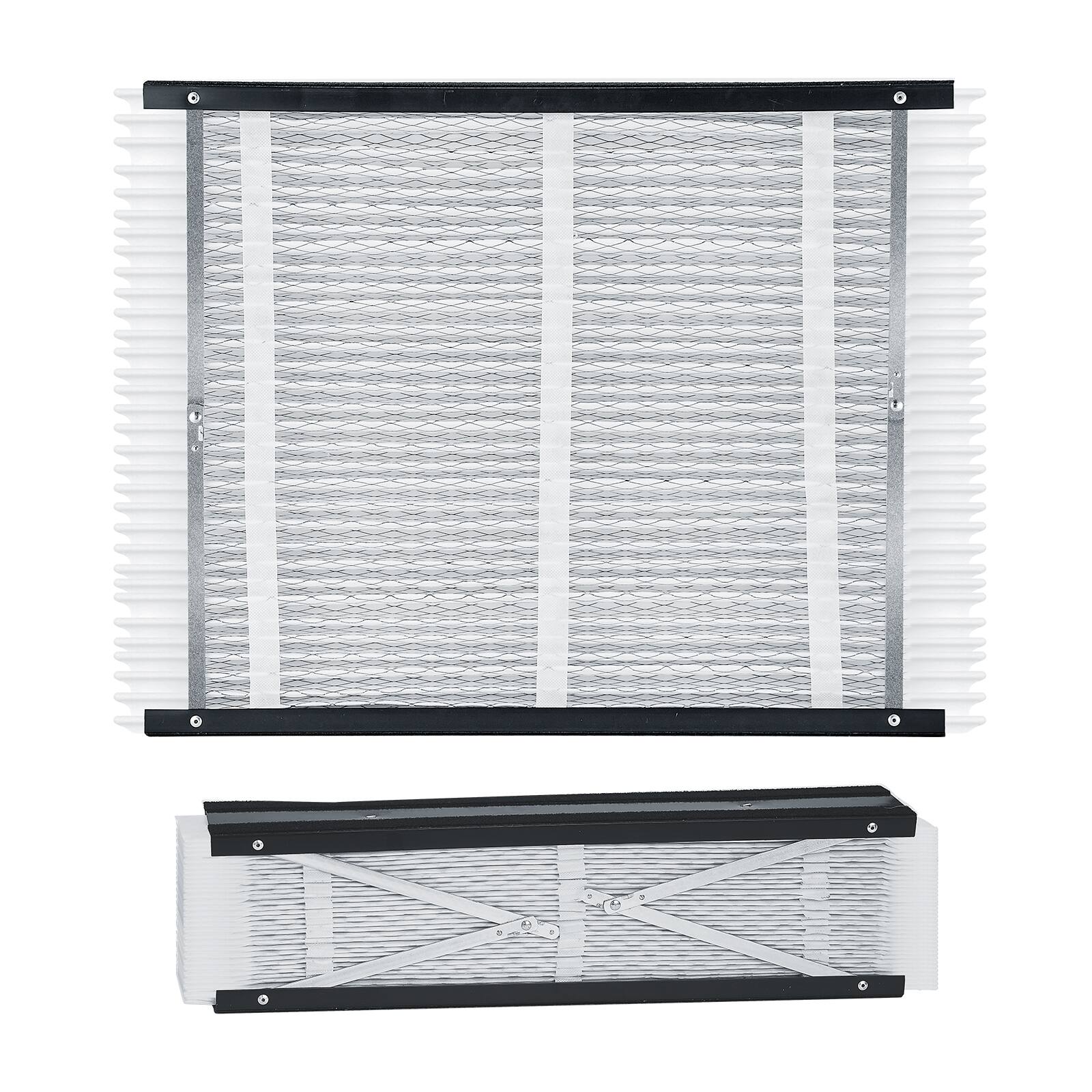 Front. VEVOR - 20 x 25 x 4 Furnace Filter, MERV 16 HVAC Ac Filters,12-Month Electrostatic Pleated Air Conditioner Filters - Black and White.