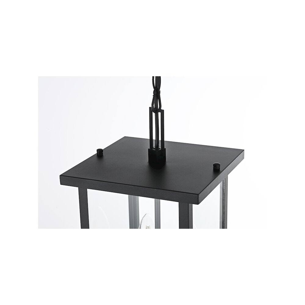 Alt View 4. Elegant Lighting - Sheridan 7 inch Outdoor Pendant in Black - Black.