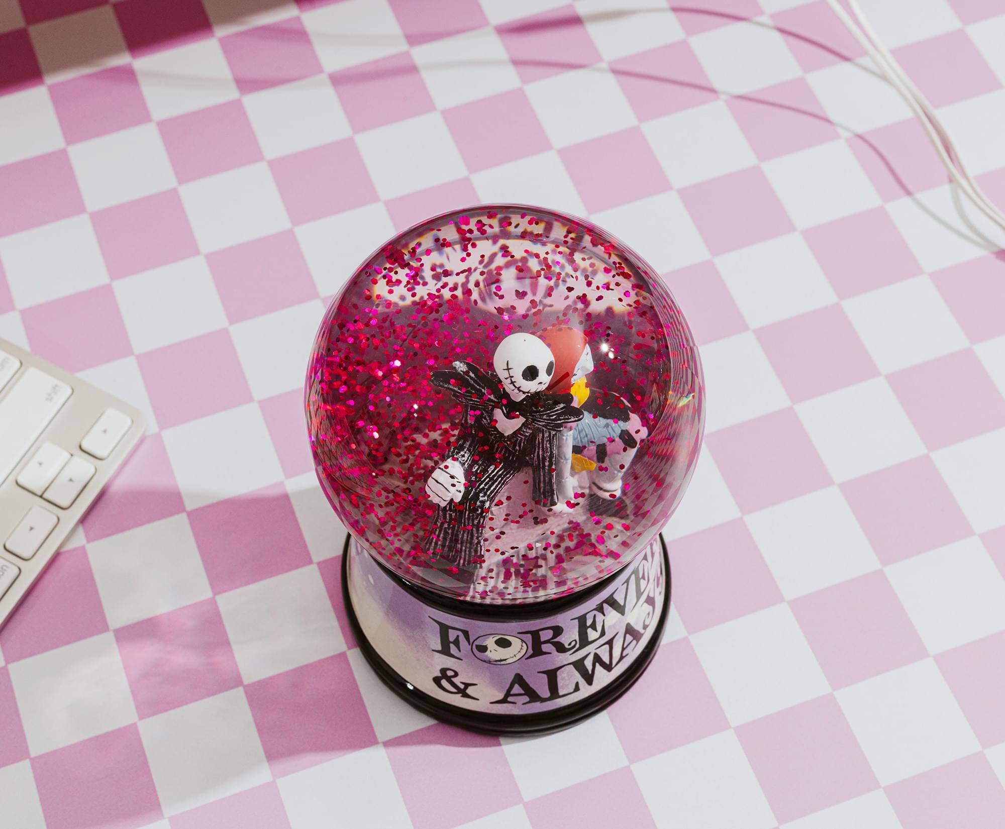 Alt View 4. Disney - Disney The Nightmare Before Christmas "Forever & Always" Light-Up Snow Globe.