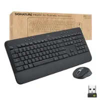 Logitech - Signature MK650 Combo for Business Full-size Wireless Keyboard and Mouse Bundle with Secure Logi Bolt Receiver - Graphite - Front_Zoom