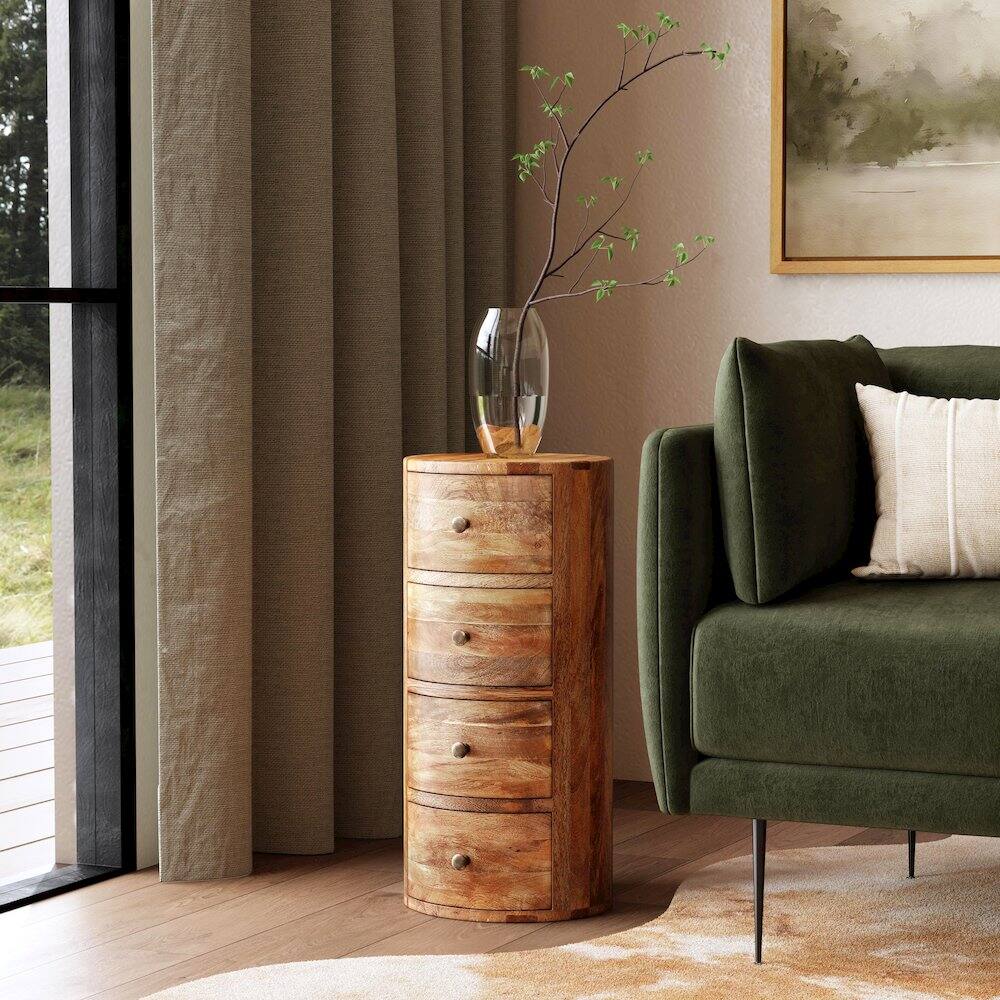 Alt View 7. Butler Specialty - Liam Light Wood End Table with Storage - Light Brown.