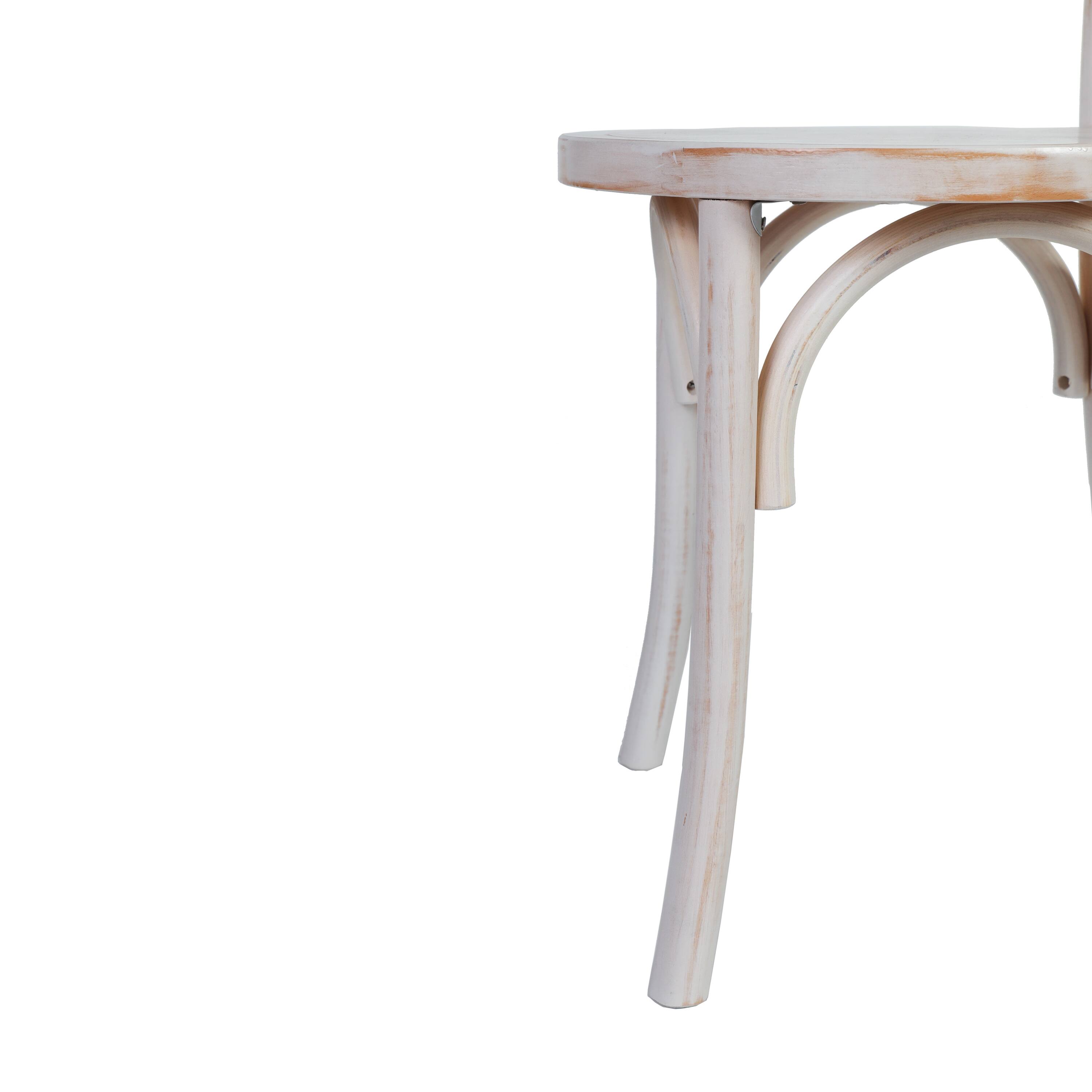 Alt View 10. Emma + Oliver - Swartz Solid Wood Thonet Style Stack Dining Chair - White Wash.
