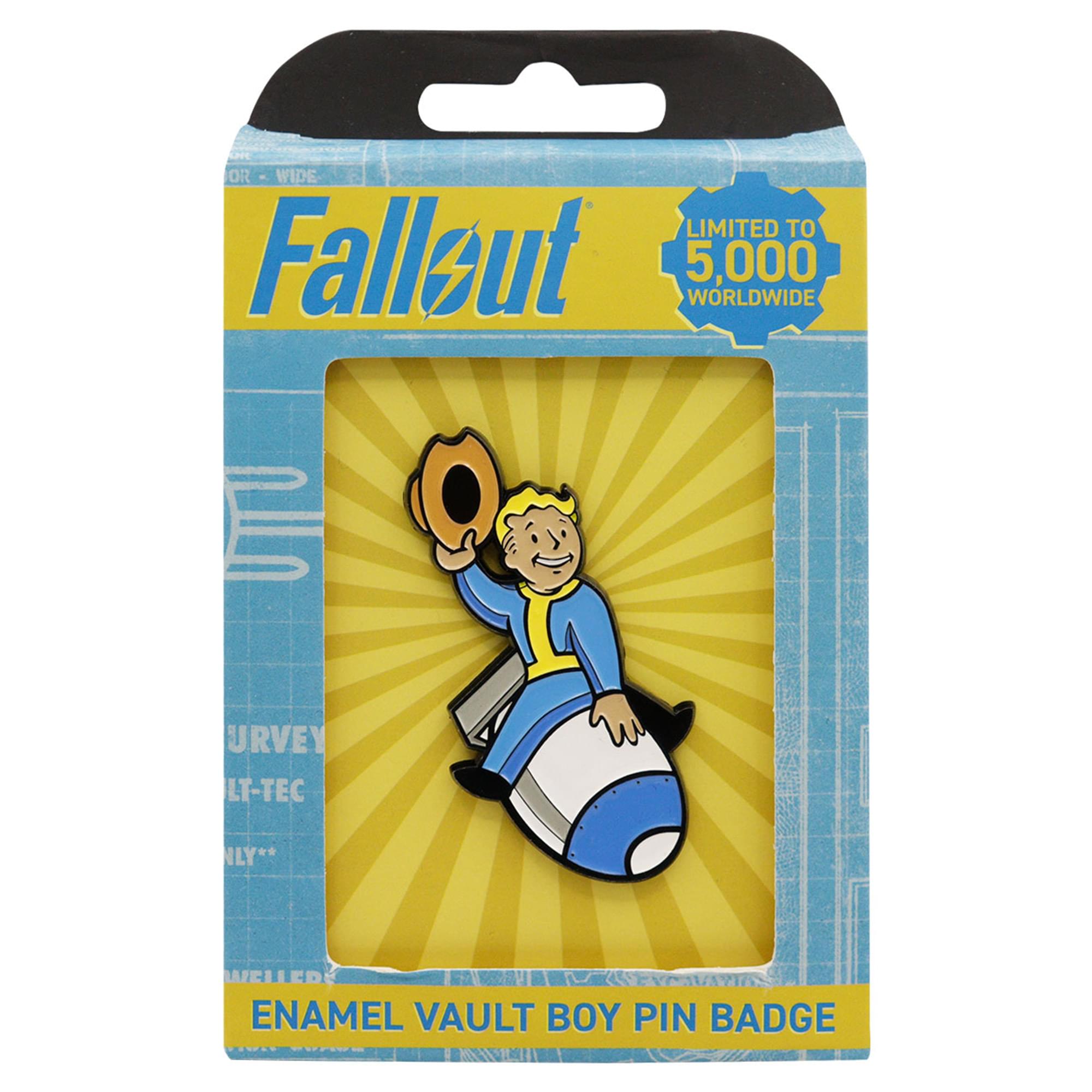 Fallout  
LIMITED TO 5,000 WORLDWIDE  

ENAMEL VAULT BOY PIN BADGE