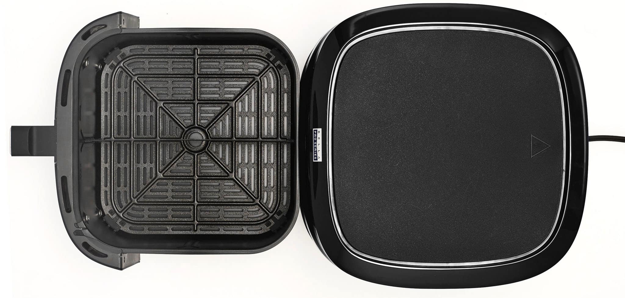 Alt View 11. bella PRO - 8-qt. Touchscreen Air Fryer with Divided Basket - Matte Black.