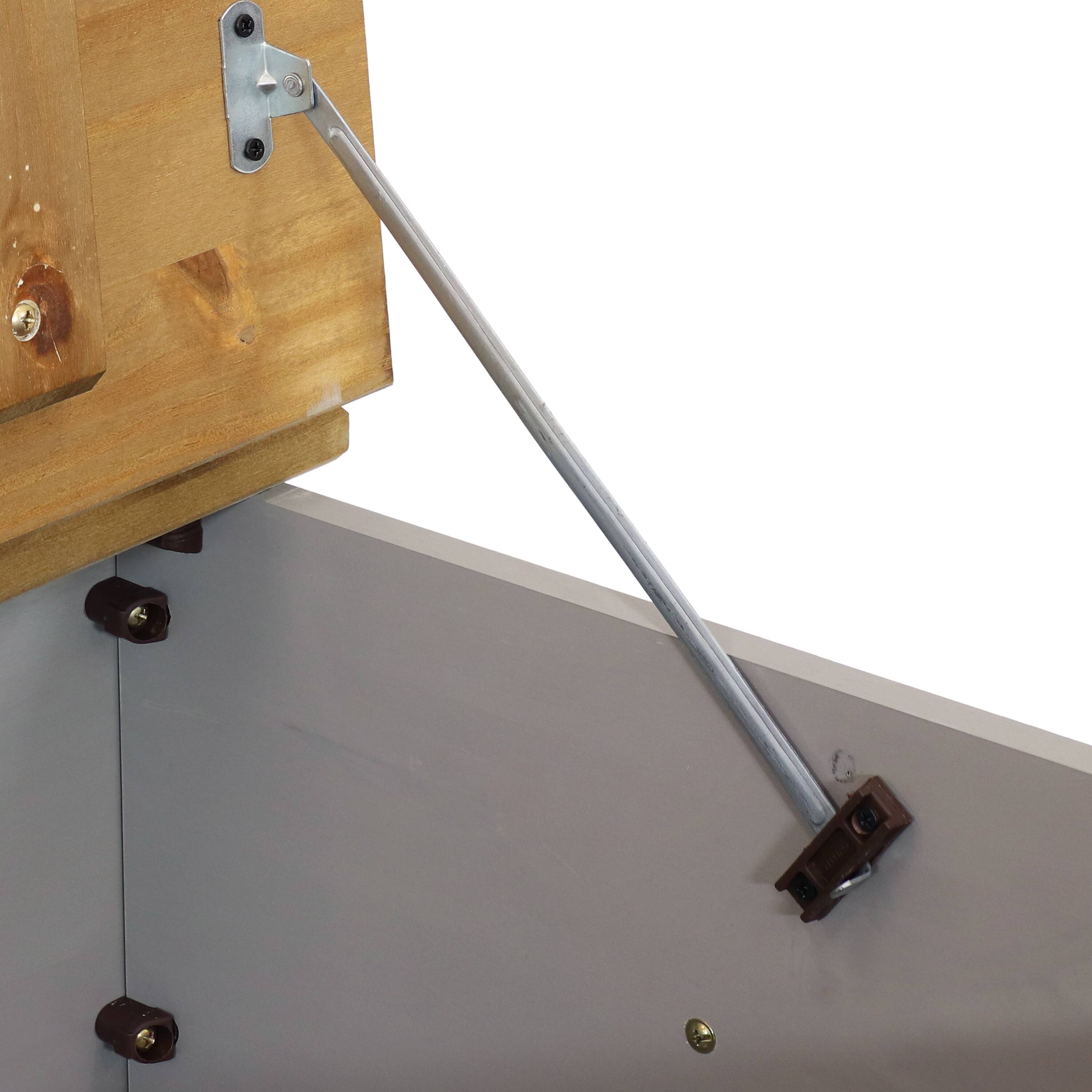 Alt View 8. Sunnydaze - Solid Pine Trunk with Handles - 39.5" W - Gray.