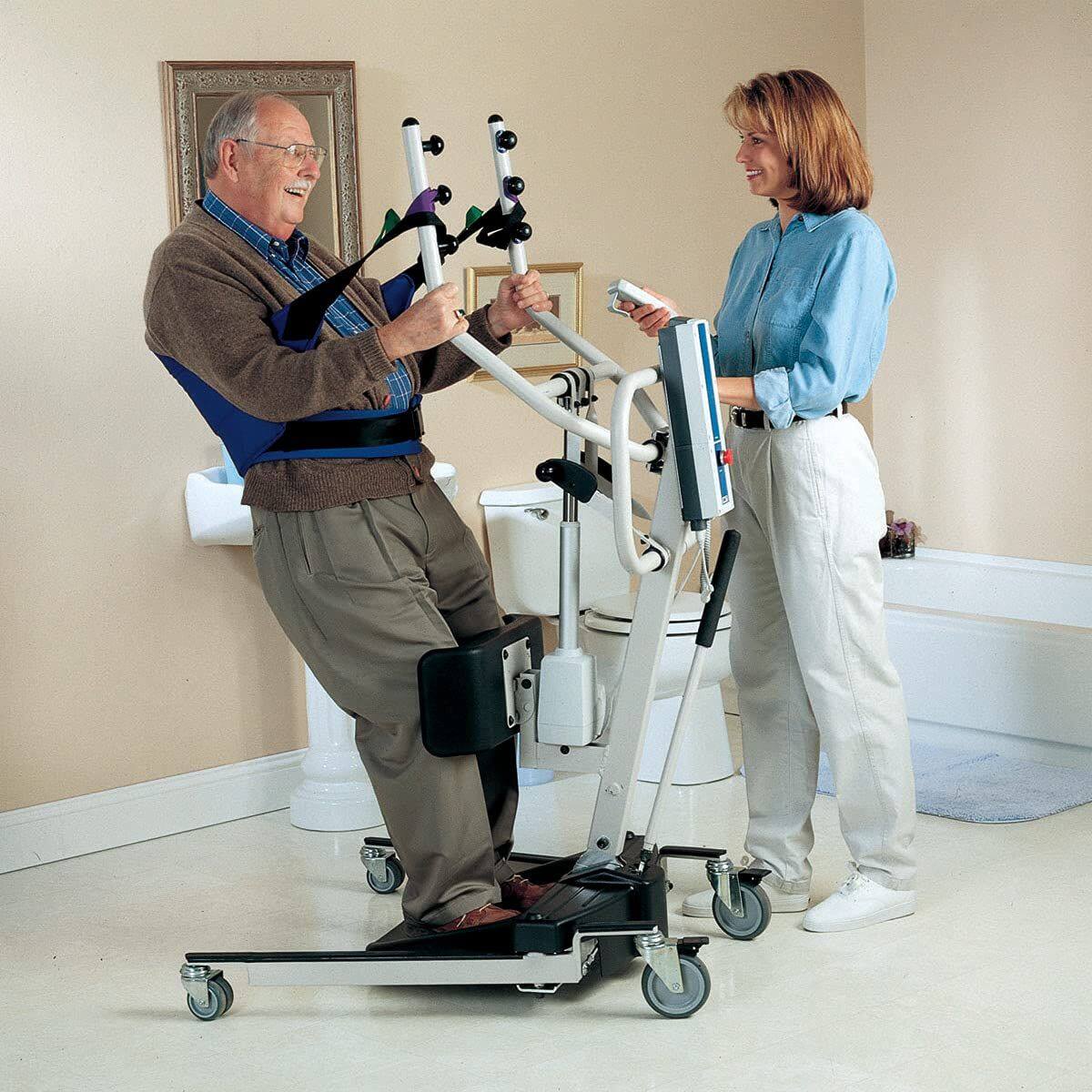 Alt View 1. Invacare - Standing Sling for Patient Lifts, Extra Large, Polyester Fabric (R131) - Blue.