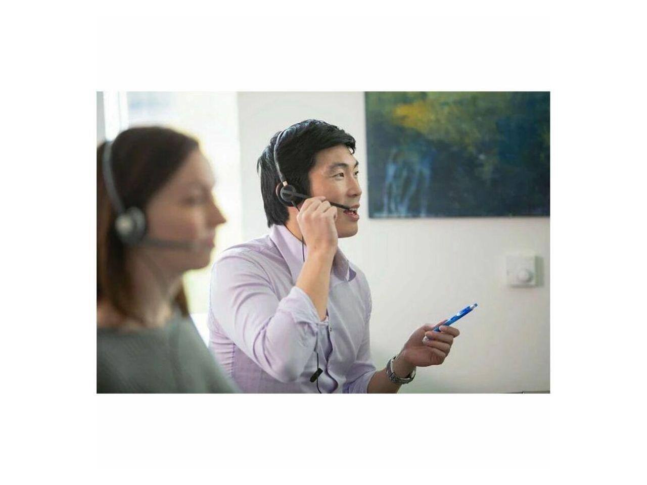 Alt View 2. HP - Poly EncorePro HW510D Headset - Mono, Wired, Noise Canceling, Black - Black.