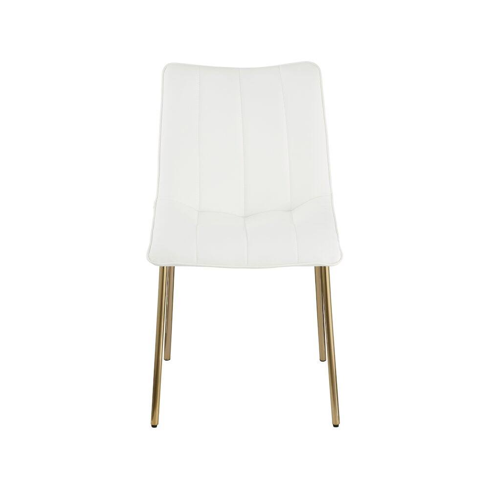 Alt View 1. Meridian Furniture - Isla Off-White Vegan Leather Upholstered Dining Chair, Set of 2 - White.