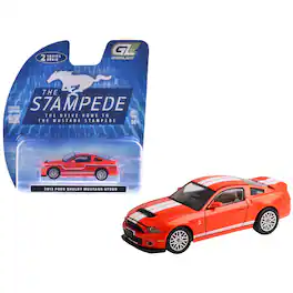 2013 Ford Shelby Mustang GT500 Race Red with White Stripes "Stampede" Series 2 1/64 Diecast Model Car by Greenlight