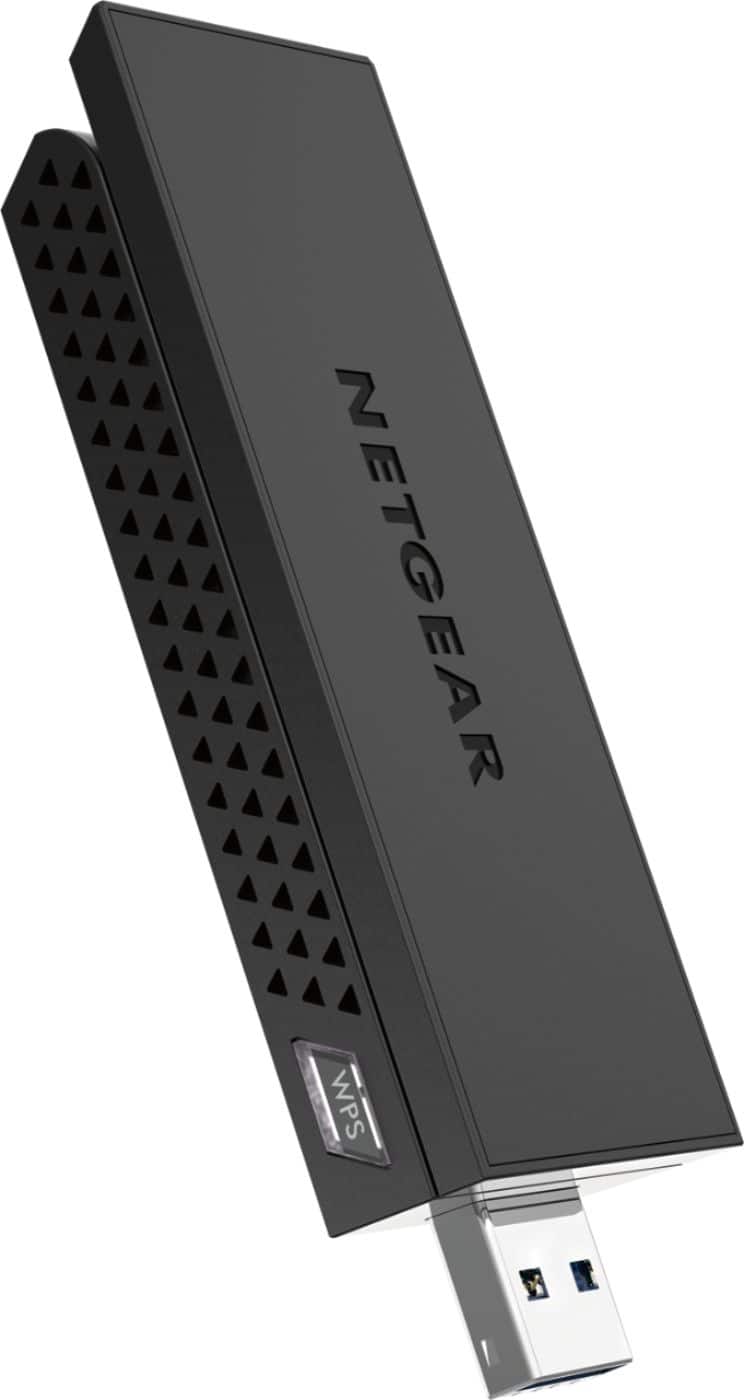 Front. NETGEAR - AC1200 Dual-Band WiFi USB 3.0 Adapter - Black.