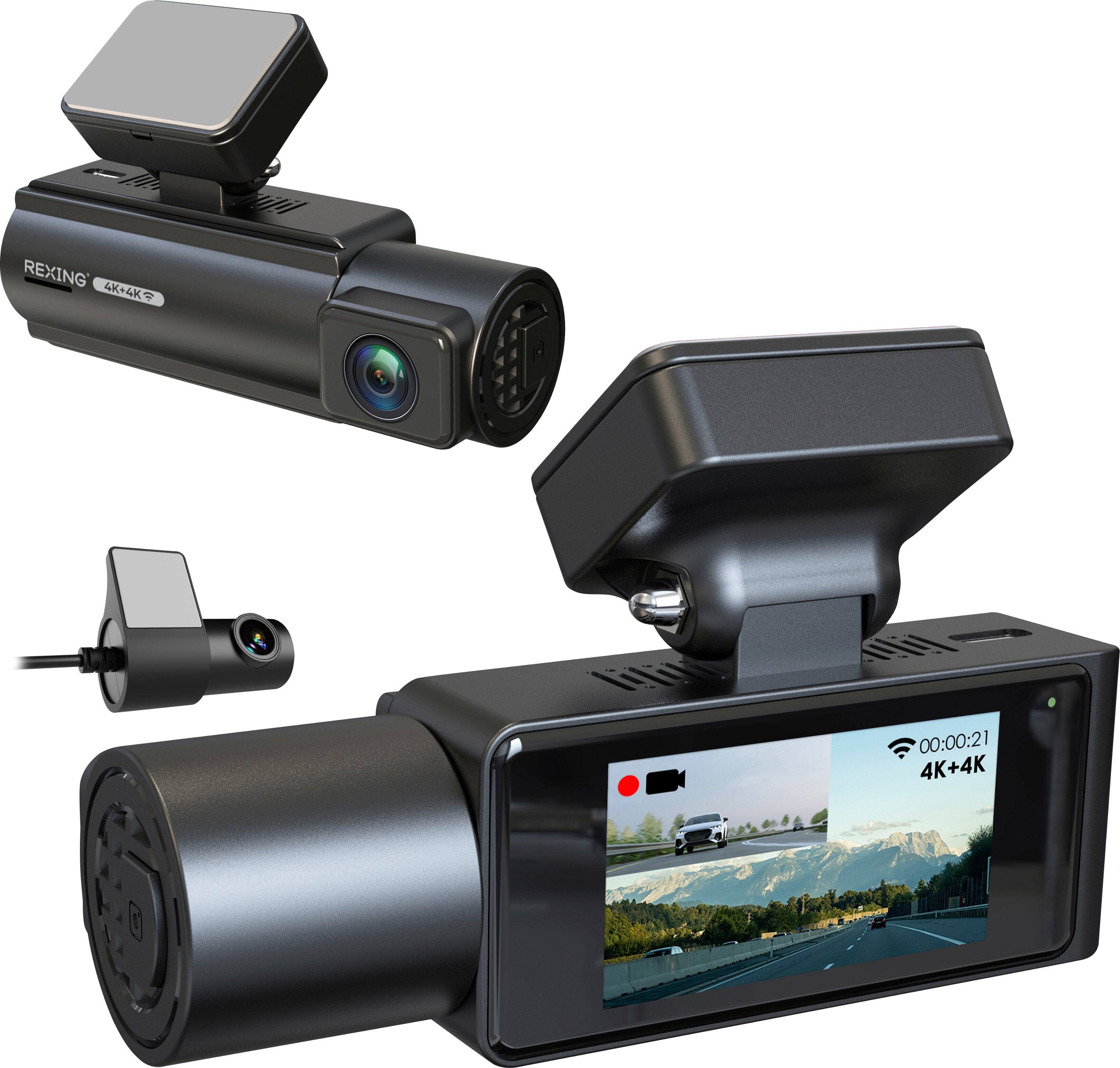 Rexing - C2 Pro 4K Dual Dash Cam with Front & Rear 4K, 5GHz Wi-Fi, Parking Mode, 32GB Card - Black price history on PriceWatchPro