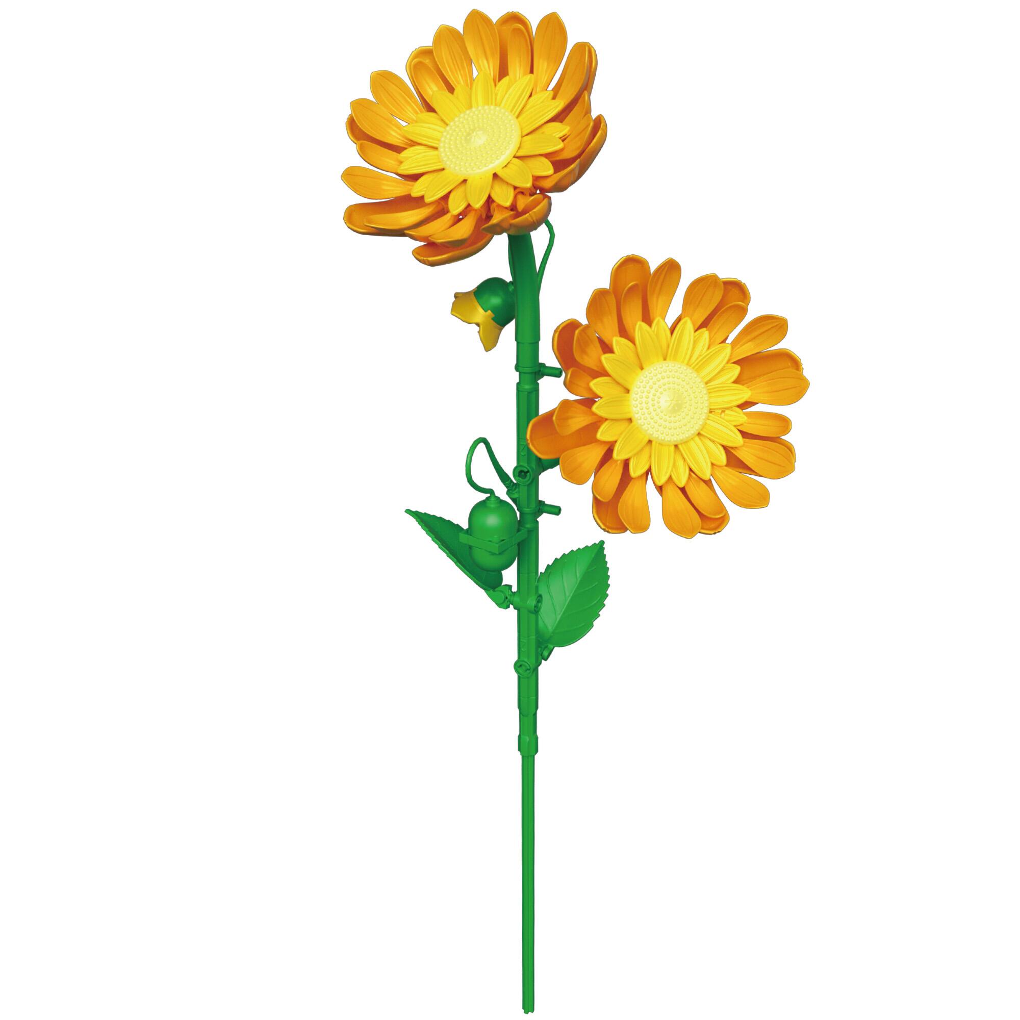 Back. Contixo - BK11 Sunflower Bouquet Building Set, 415-Piece Floral Brick Kit with Adjustable Stems for Kids & Adults Ages 8+ - Yellow.