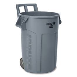 RubberMaid - Vented Wheeled BRUTE Container, 32 gal, Plastic, Gray
