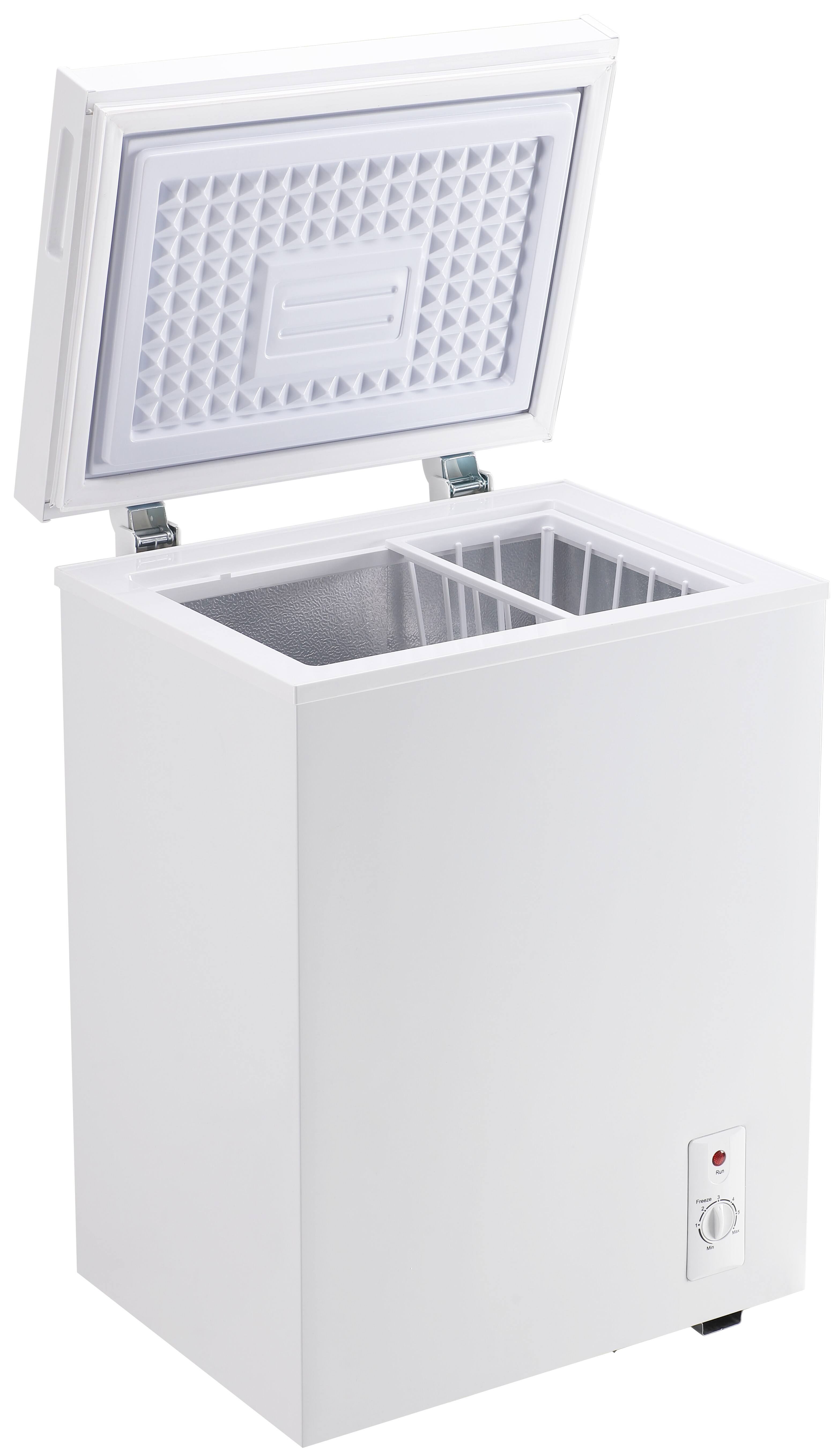 Alt View 6. Loheer - Compact 2.5 Cu. Ft. Chest Freezer - Adjustable Thermostat, Deep Freeze to -0.4°F, Removable Basket - WHITE.