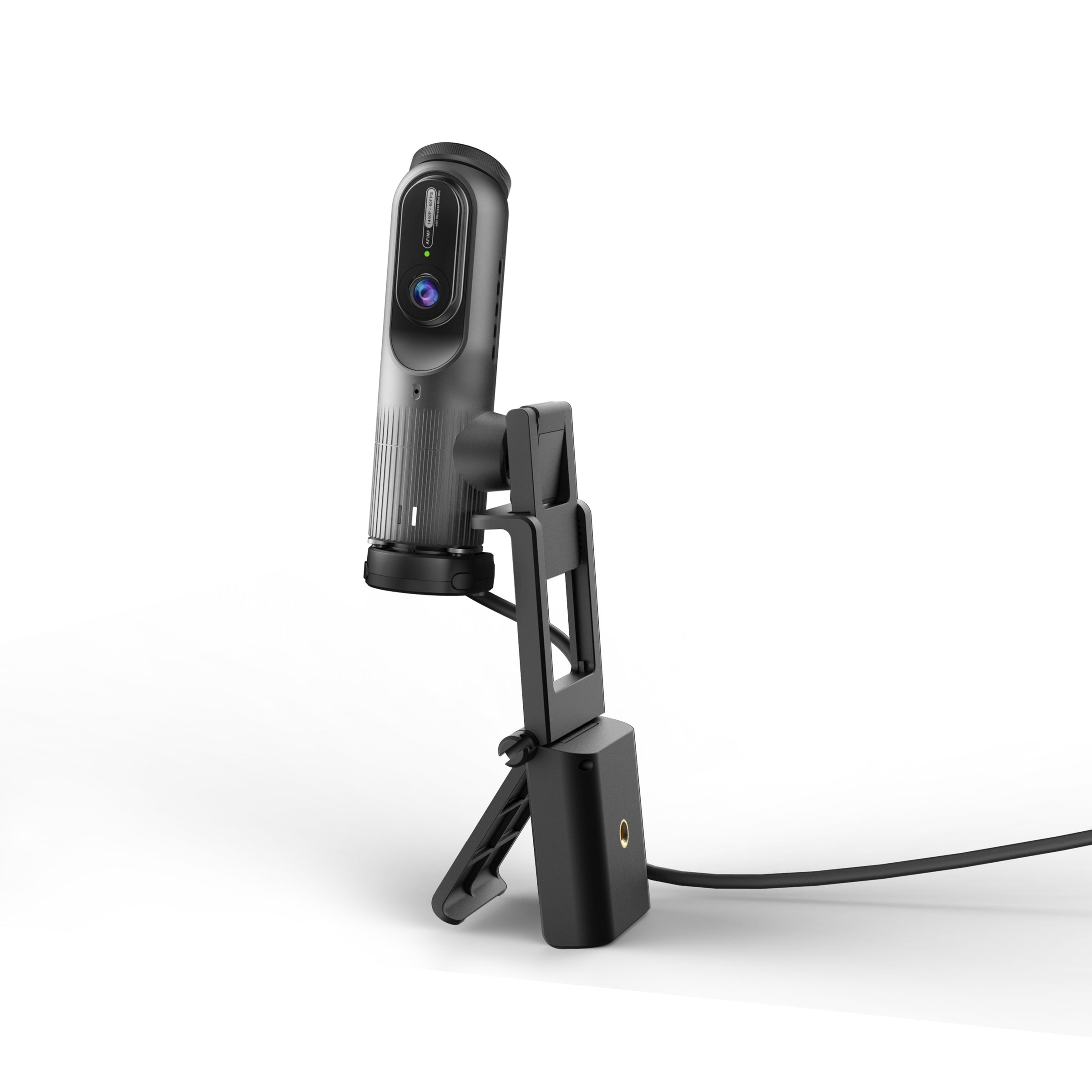 Alt View 2. j5create - 2K AI-Powered Webcam with Wireless Microphone and Auto-Focus - Black.