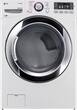 LG - SteamDryer 7.4 Cu. Ft. 10-Cycle Steam Gas Dryer - White - Larger Front