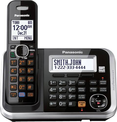 Front Standard. Panasonic - DECT 6.0 Expandable Cordless Phone with Digital Answering System.