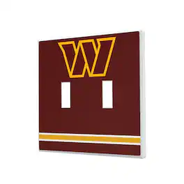 Keyscaper - Washington Commanders Stripe Double Toggle Light Switch Plate - Multicolor
