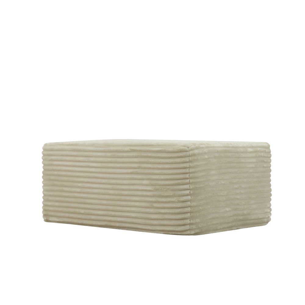 Alt View 5. PDTEND - Contemporary Beige Ottoman for Living Room and Bedroom - Beige.