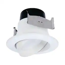 Halo - LA4 Series Matte Warm White 4 in. W LED Adjustable Retrofit Kit 8.6 W