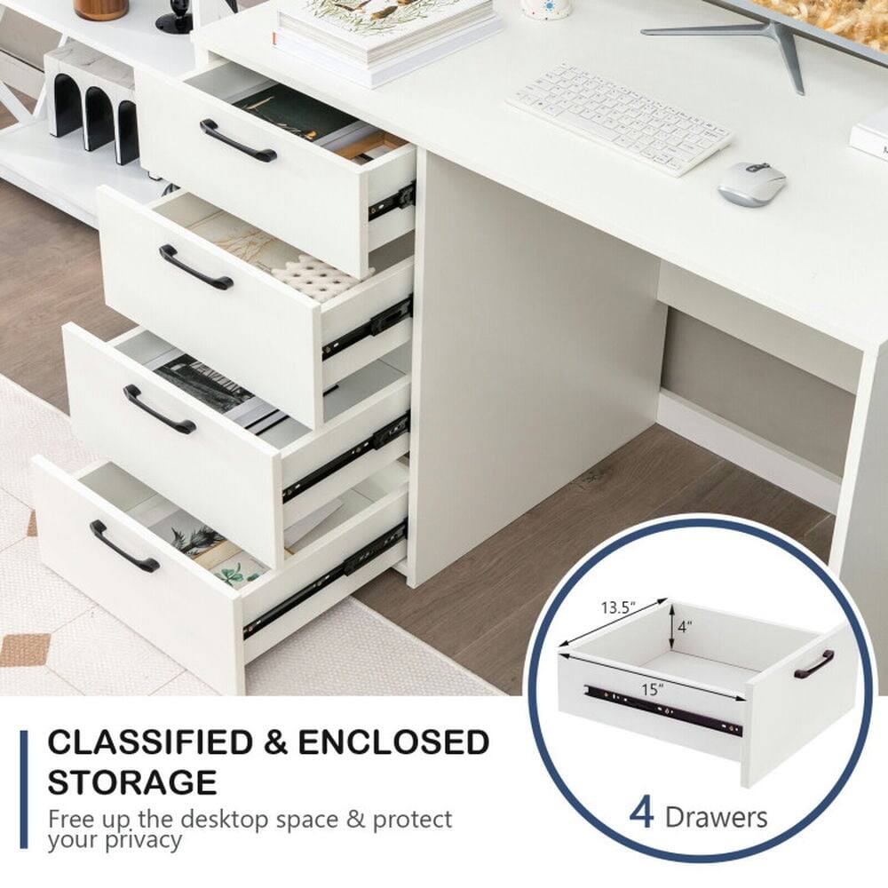 CLASSIFIED & ENCLOSED STORAGE  
Free up the desktop space & protect your privacy  

4 Drawers  

13.5" x 4" x 15"