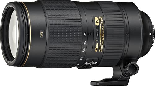 Front. Nikon - AF-S NIKKOR 80-400mm f/4.5-5.6G ED VR Telephoto Zoom Lens - Black.