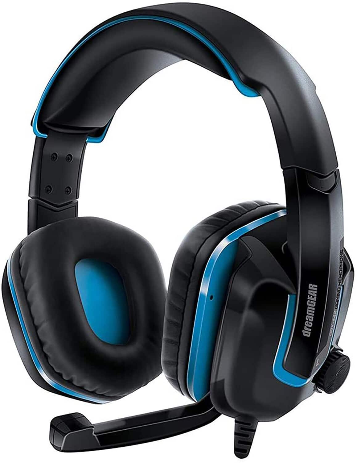 Wired Headset - DreamGear GRX - 440 with Boom Mic - Blue: - Black