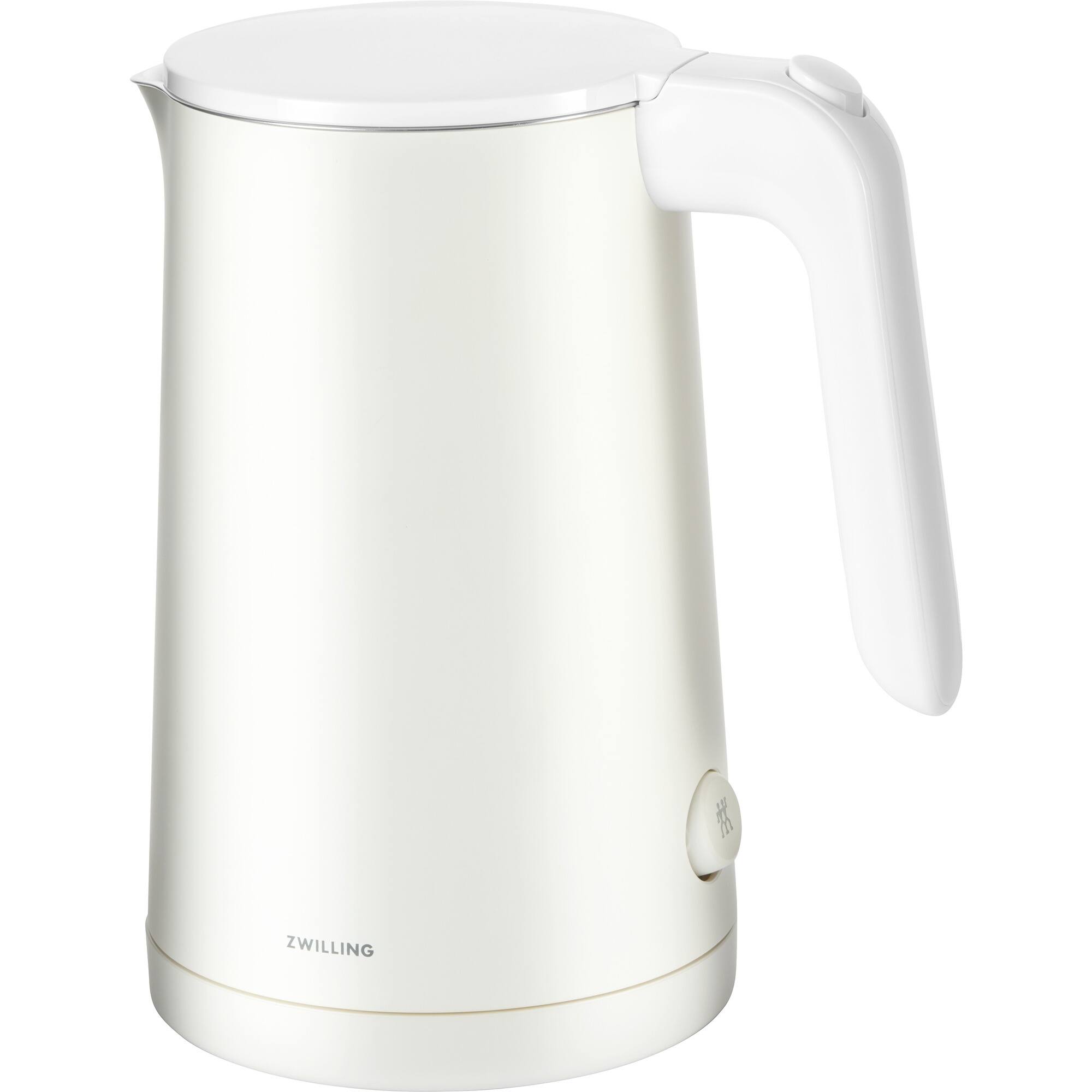 Front. ZWILLING - ZWILLING Enfinigy Cool Touch 1-Liter Electric Kettle, Cordless Tea Kettle & Hot Water - White - White.