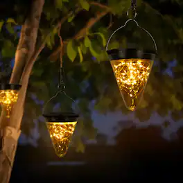 Oumilen - 2 Pack Solar Hanging Pathway Lights