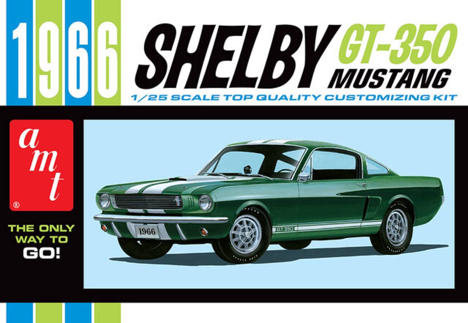 1966 SHELBY GT-350 MUSTANG  
1/25 SCALE TOP QUALITY CUSTOMIZING KIT  
a m t  
THE ONLY WAY TO GO!  
1966 G.I. 1350
