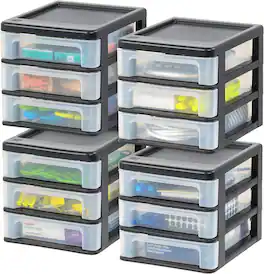 IRIS USA - Plastic Clearview Desktop organize with Drawers