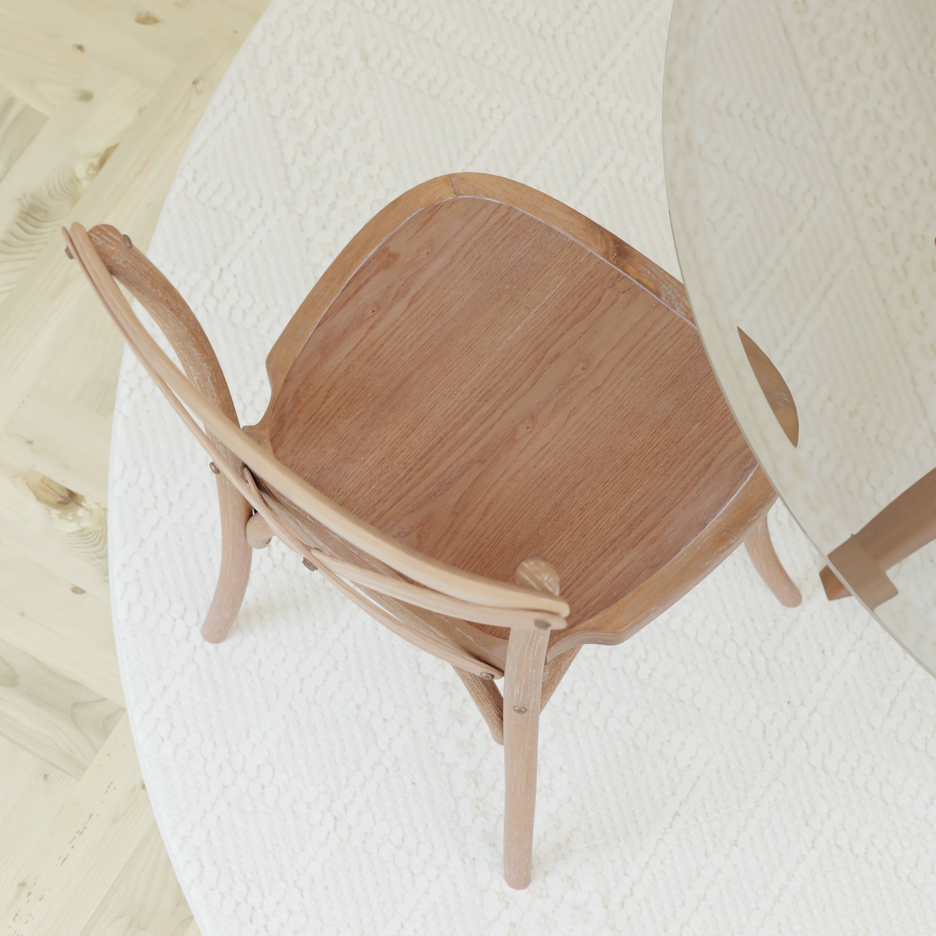 Alt View 5. Emma + Oliver - X-Back Chair - Medium White Grain.