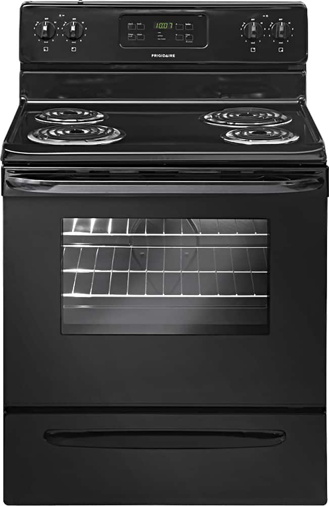 Front. Frigidaire - 5.3 Cu. Ft. Self-Cleaning Freestanding Electric Range - Black.