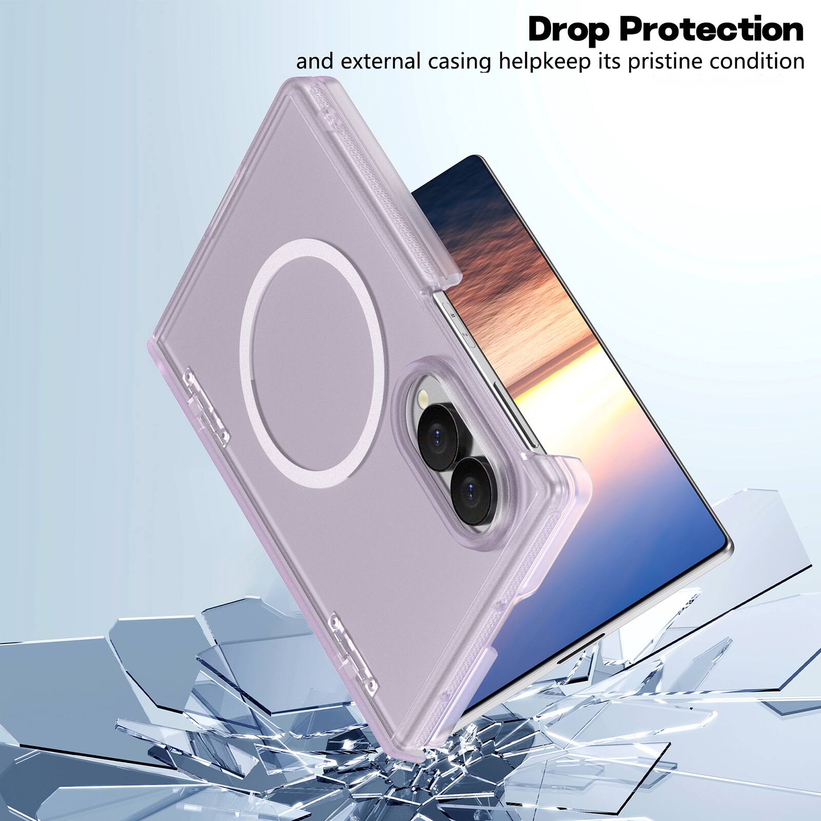 Drop Protection and external casing help keep its pristine condition